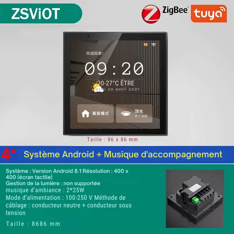 Contrôle Central Intelligent et Vocal Tuya Zigbee