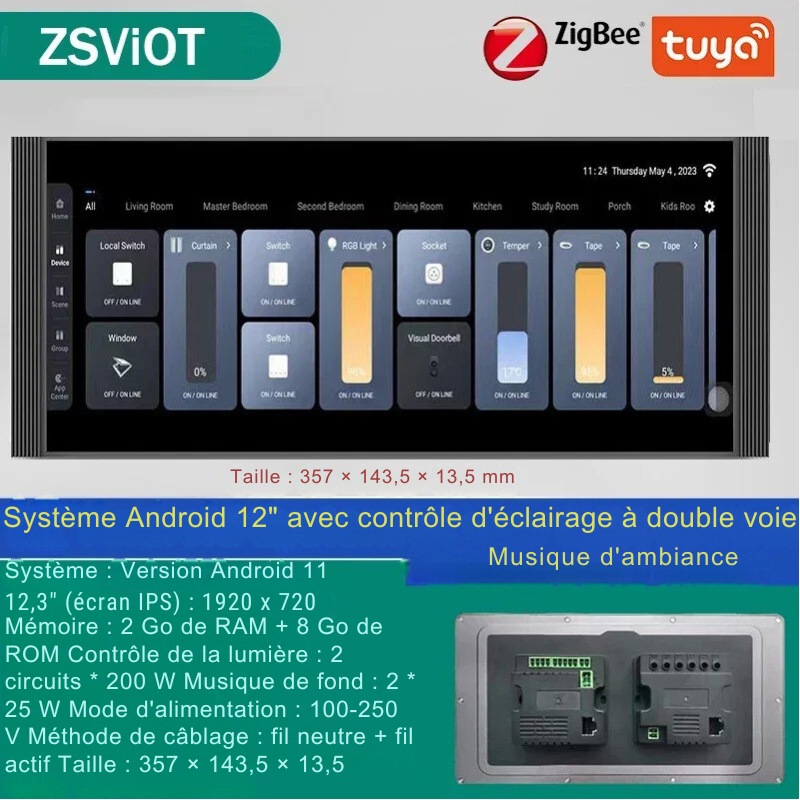 Contrôle Central Intelligent et Vocal Tuya Zigbee