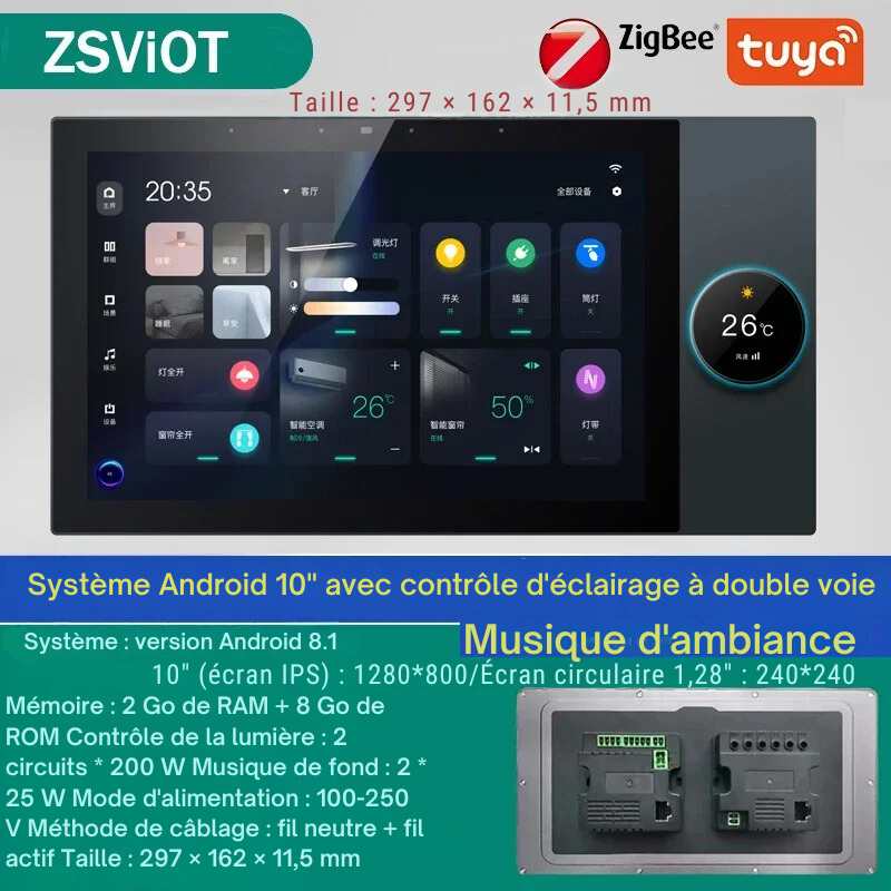 Contrôle Central Intelligent et Vocal Tuya Zigbee