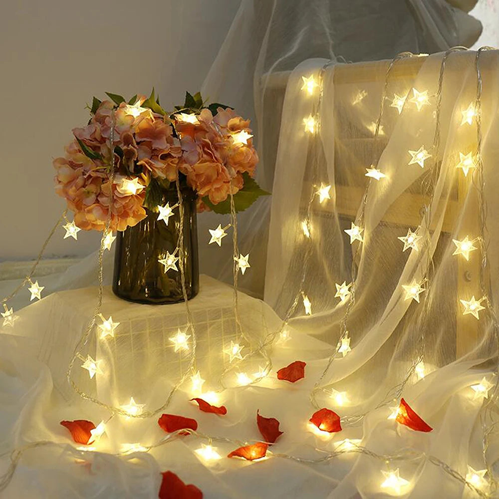 USB/Battery Powered LED Starry Garland Christmas Wedding Decoration