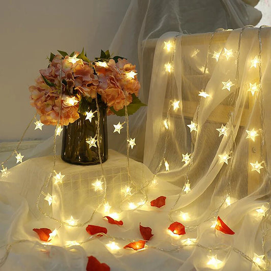 Guirlande Étoilée LED USB/Piles Décoration Noël Mariage