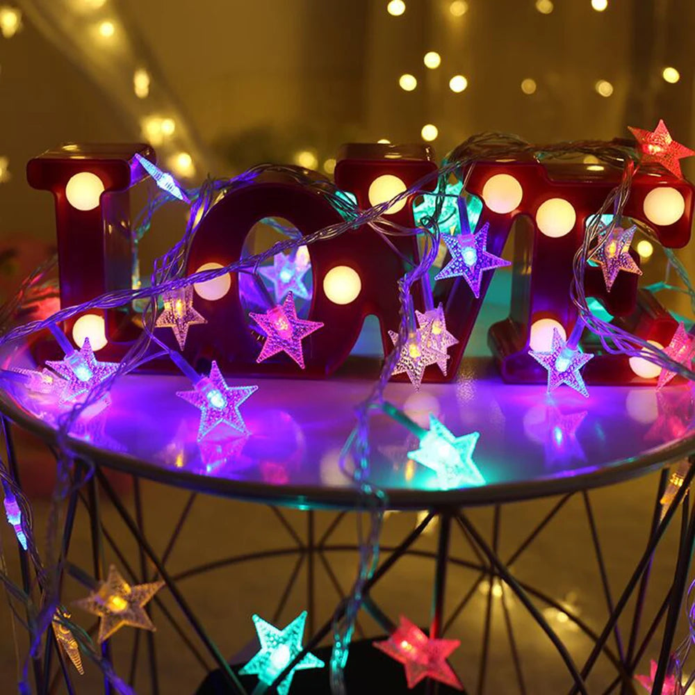 USB/Battery Powered LED Starry Garland Christmas Wedding Decoration