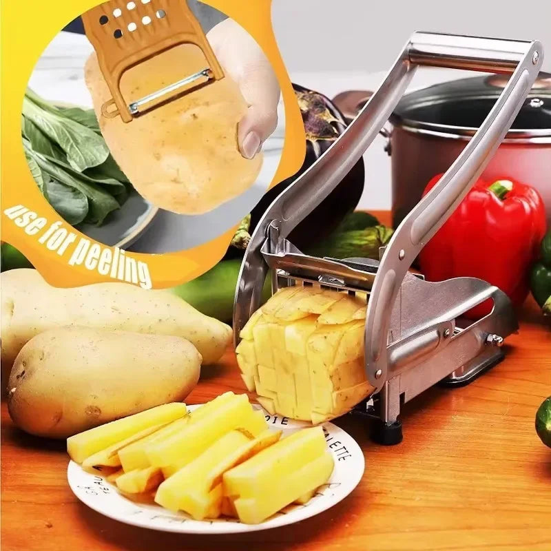 Versatile Stainless Steel French Fry &amp; Vegetable Cutter 